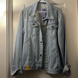 ROMWE Guys Double Pocket Denim Jacket